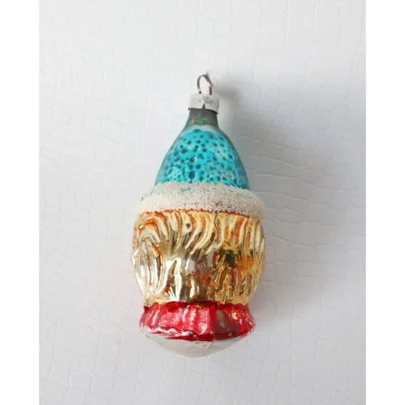 Vintage Mercury Glass Antique Figural Glass CLOWN Ornament Germany Christmas - Picture 4 of 5